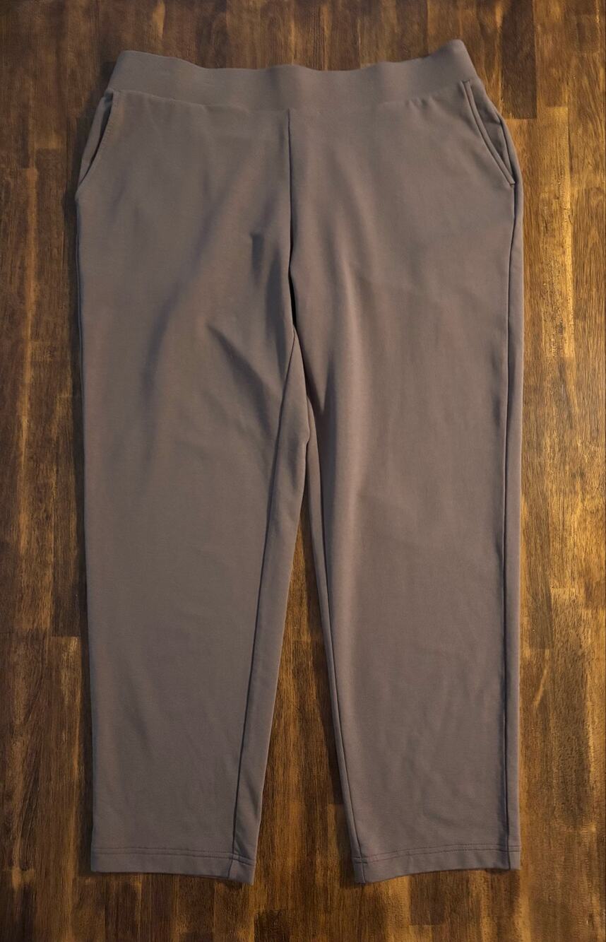 J. Jill Size XL Petite Pant Affinity French Terry Slim Leg Pull On Elastic Waist